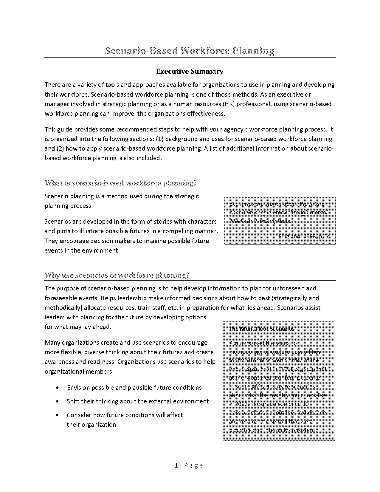 future scenarios strategic planning