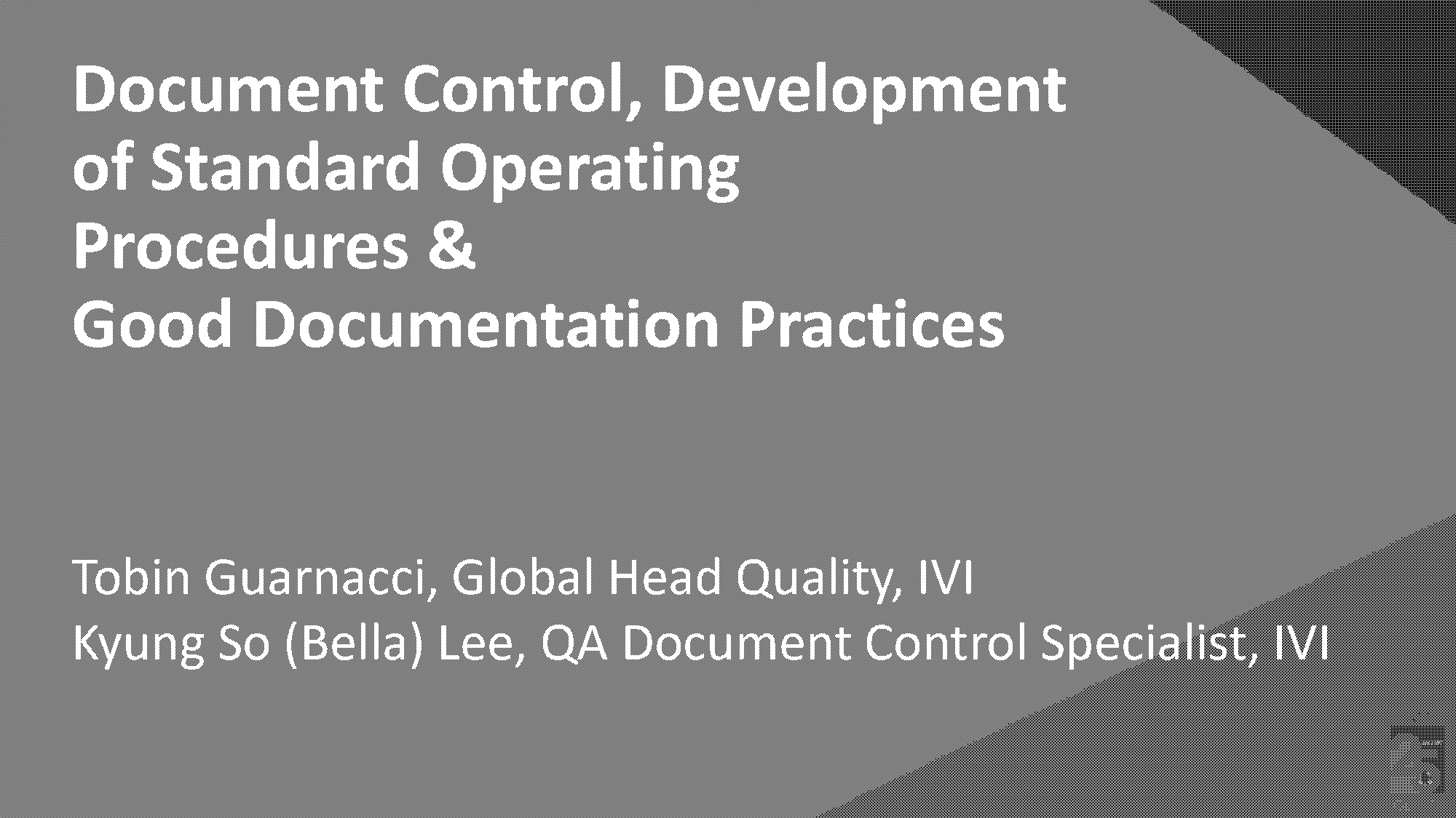 document control sop pdf