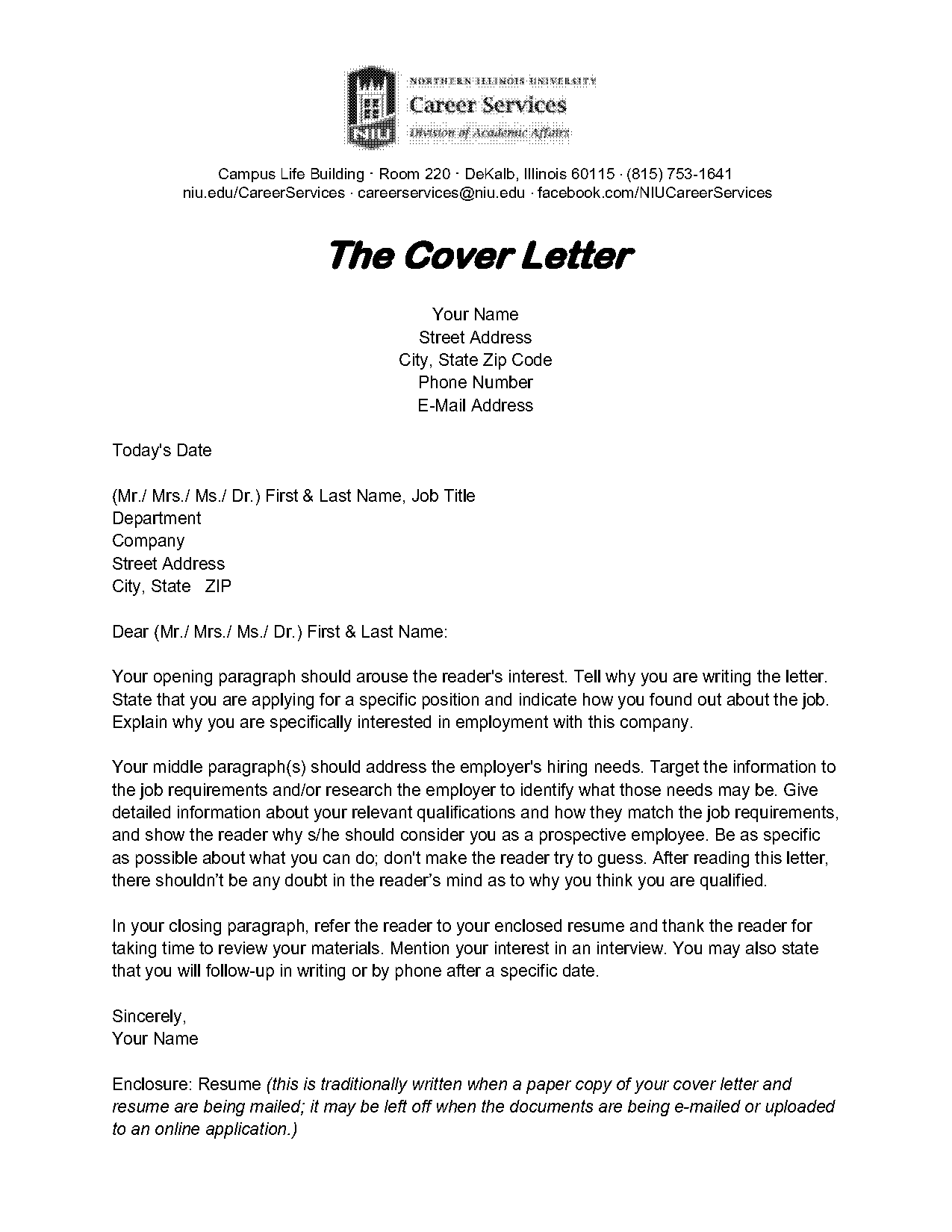 ilstu cover letter samples