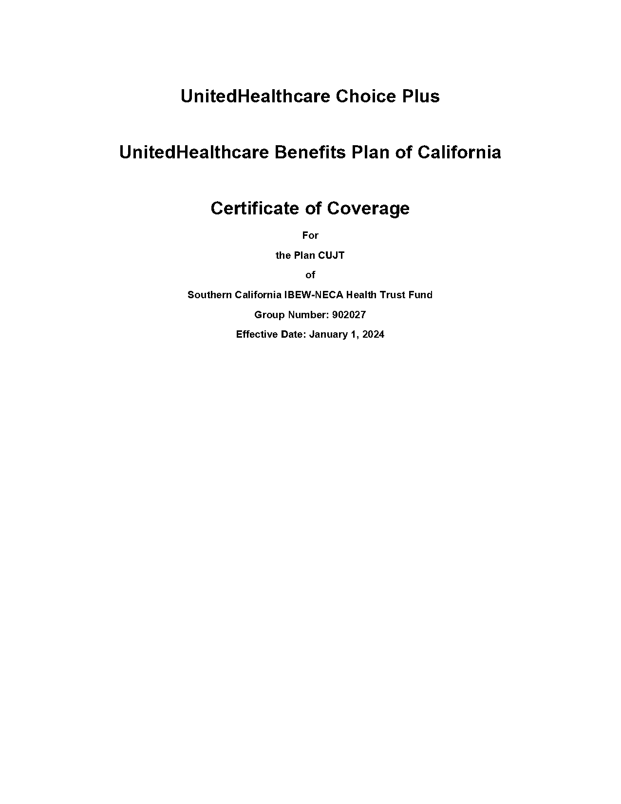 unitedhealthcare request certificate of coverage