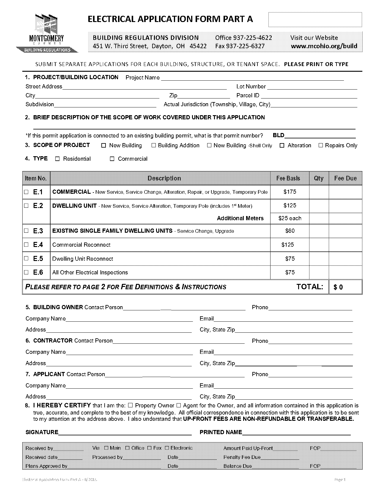 montgomery county ohio residential application form