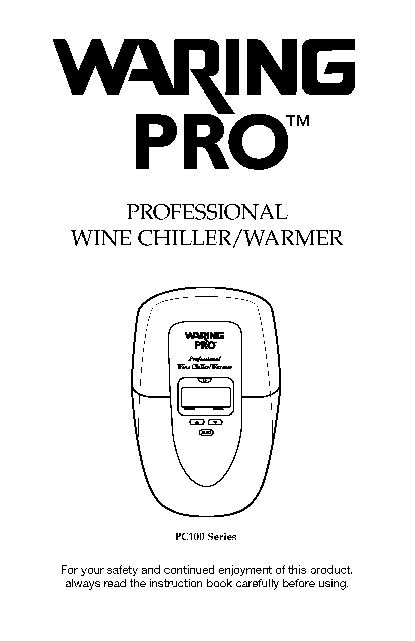 waring pro electric wine chiller instructions