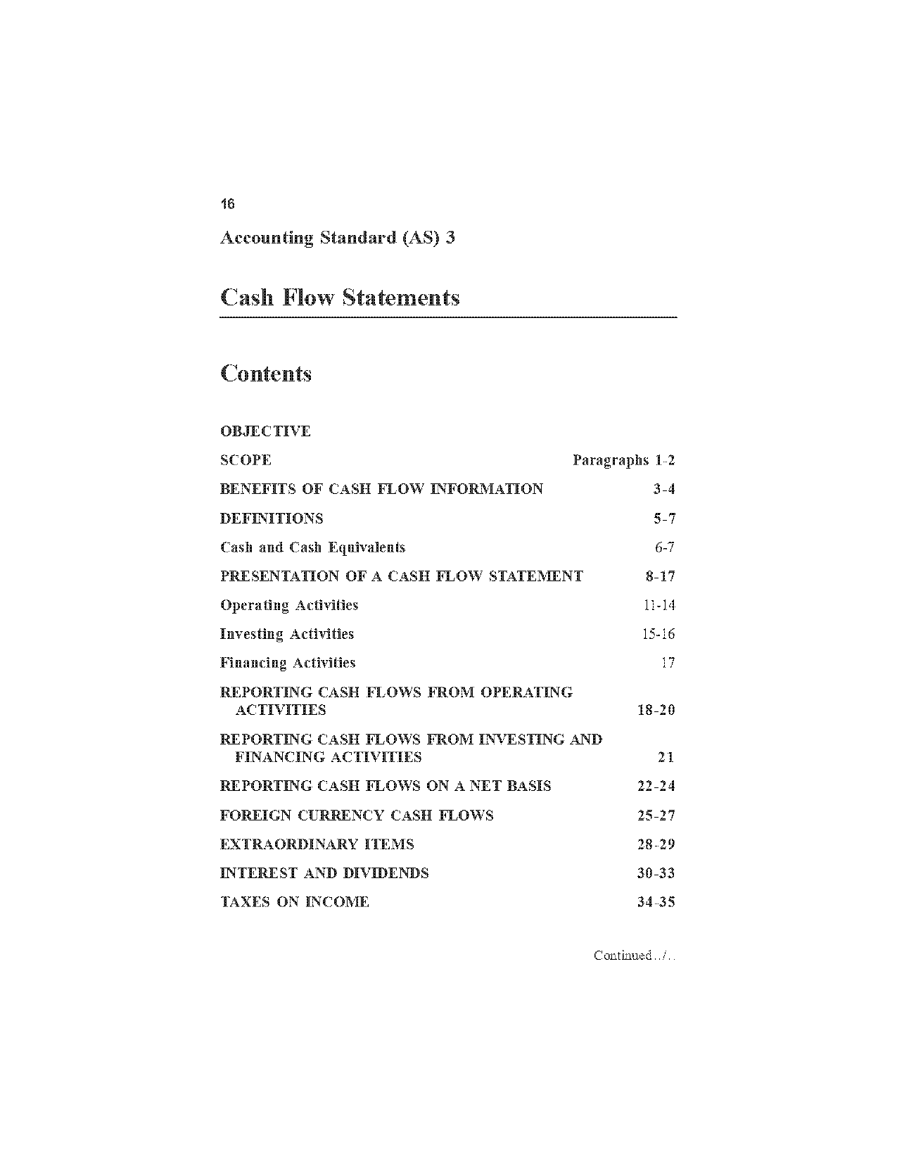 indirect cash flow statement adjustments