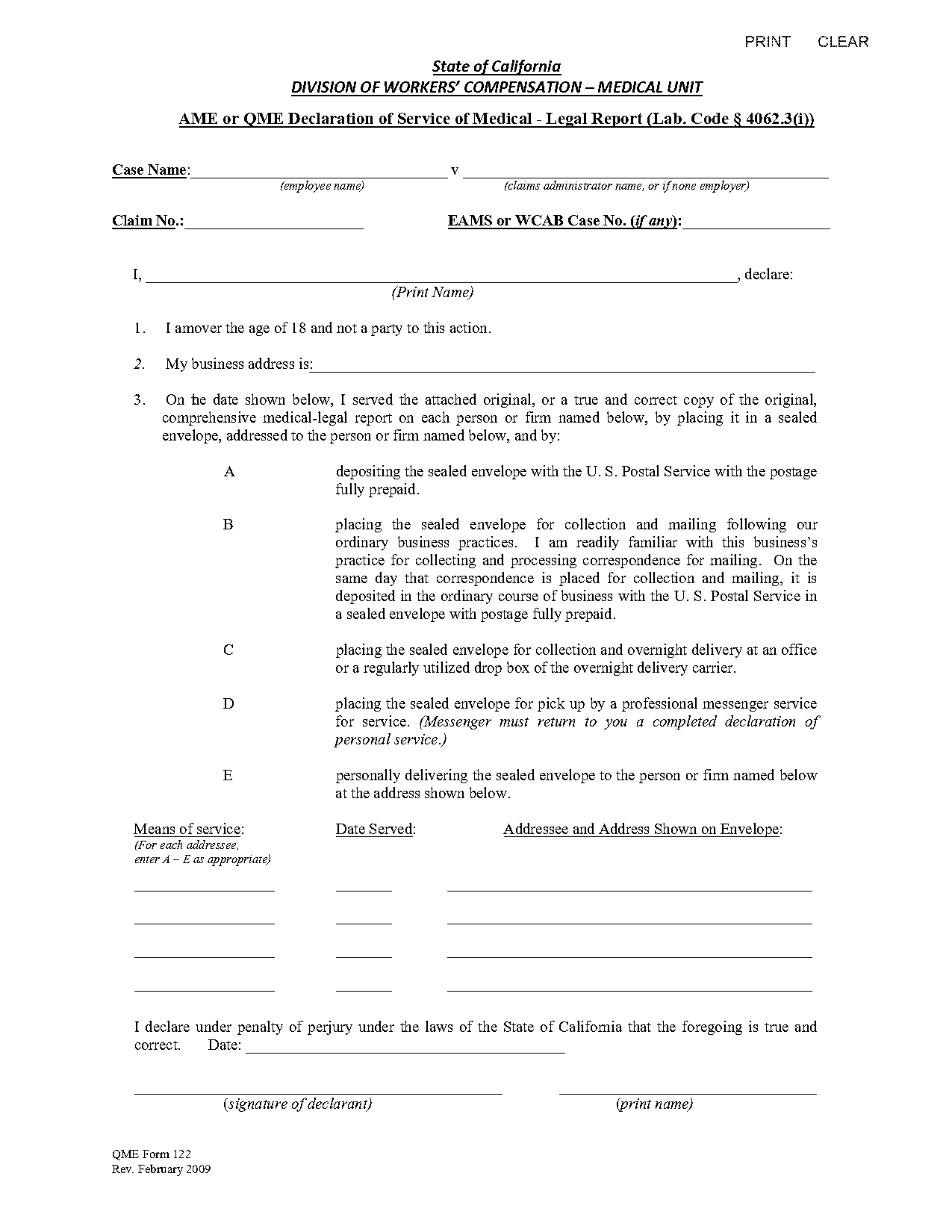 personal statutory declaration form