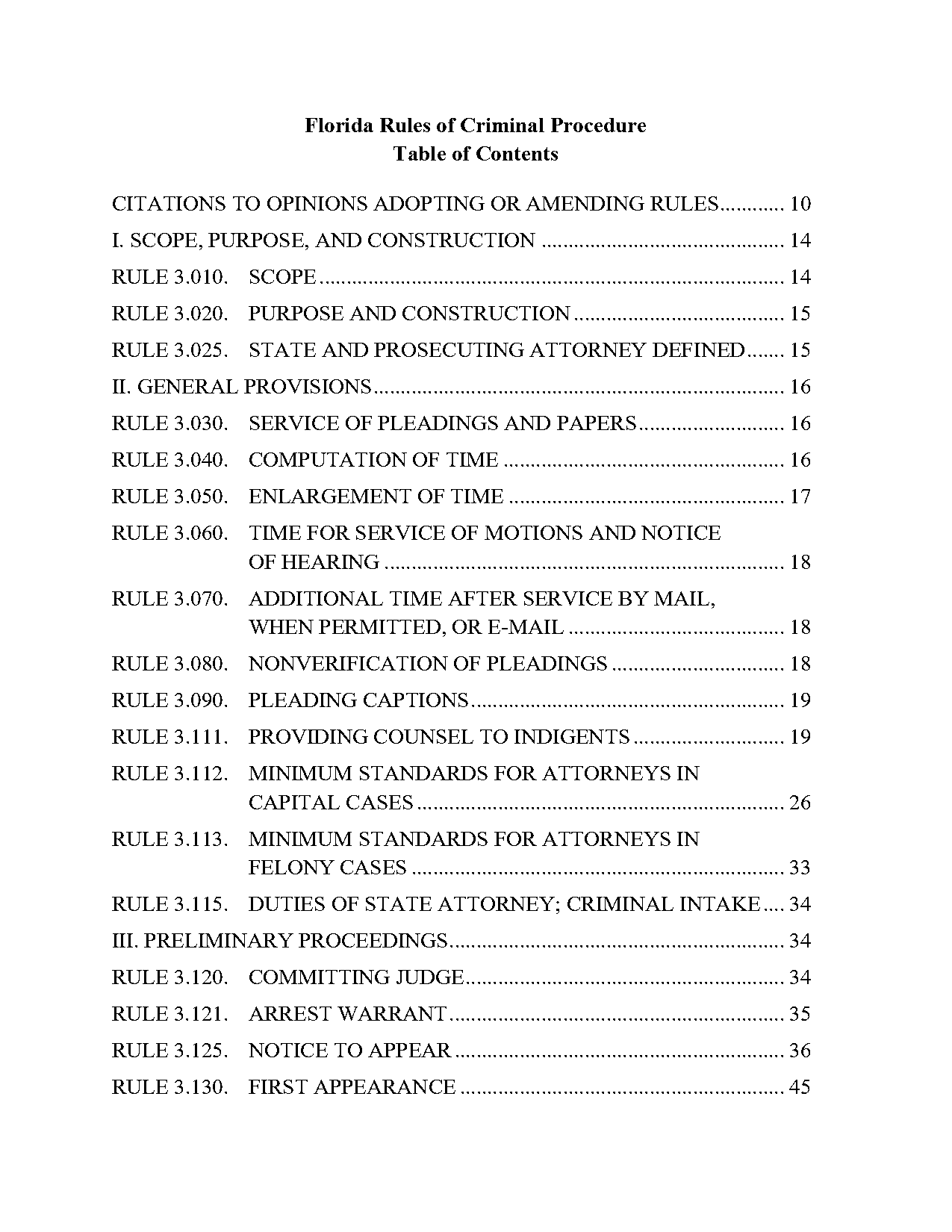 notice time periods florida production