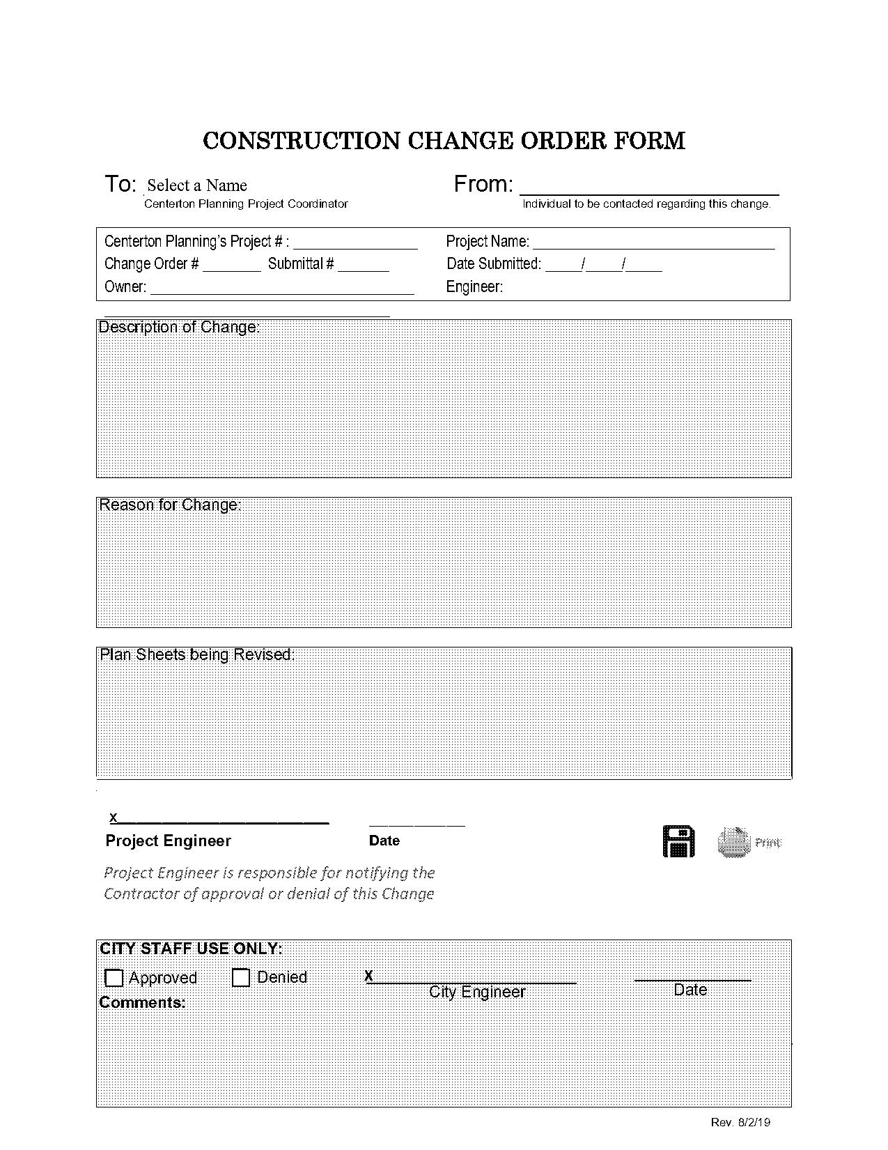 change order forms for construction