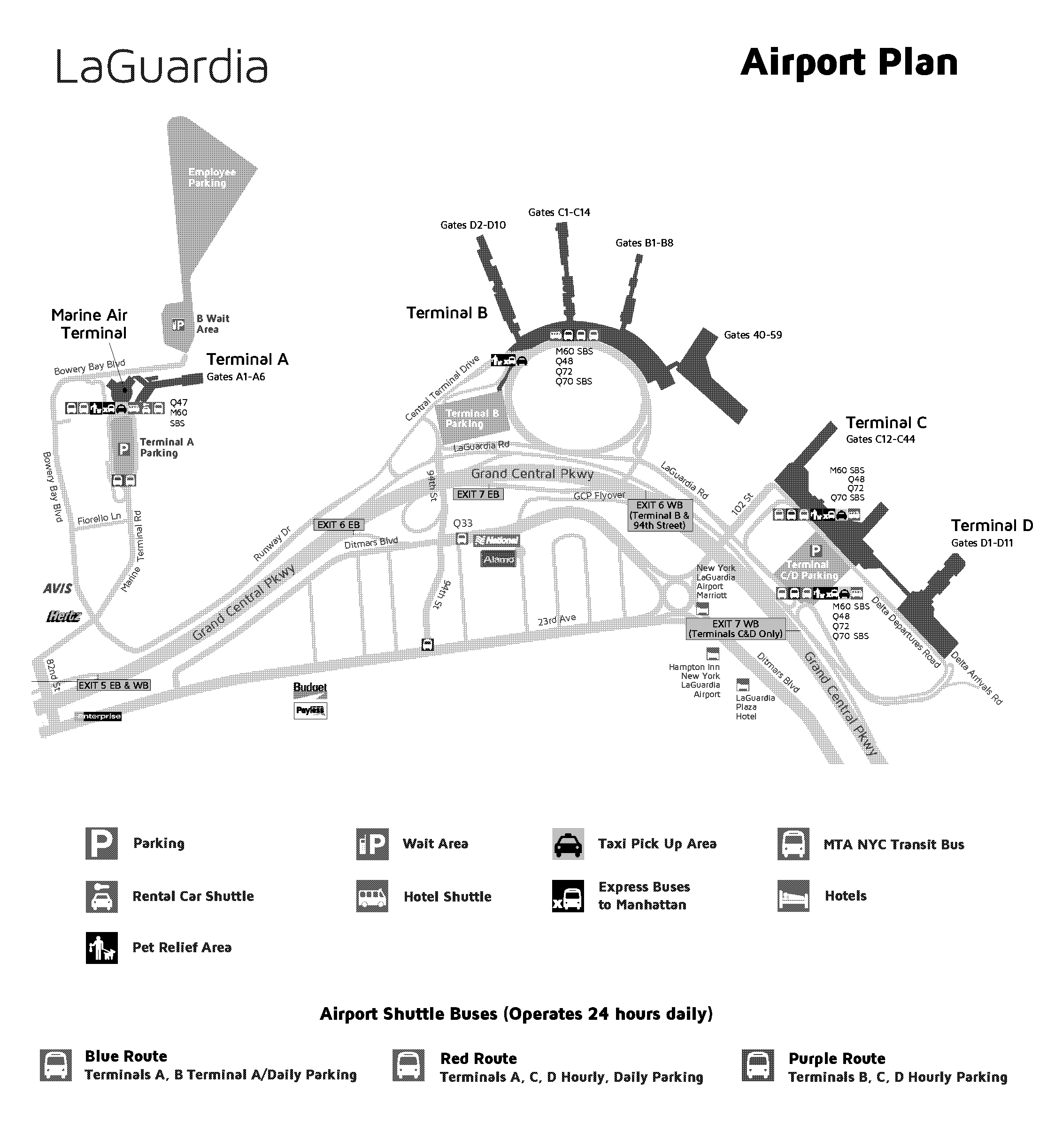 best routes into laguardia air terminals