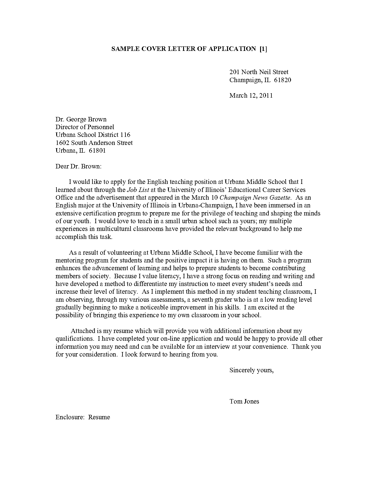 ilstu cover letter samples