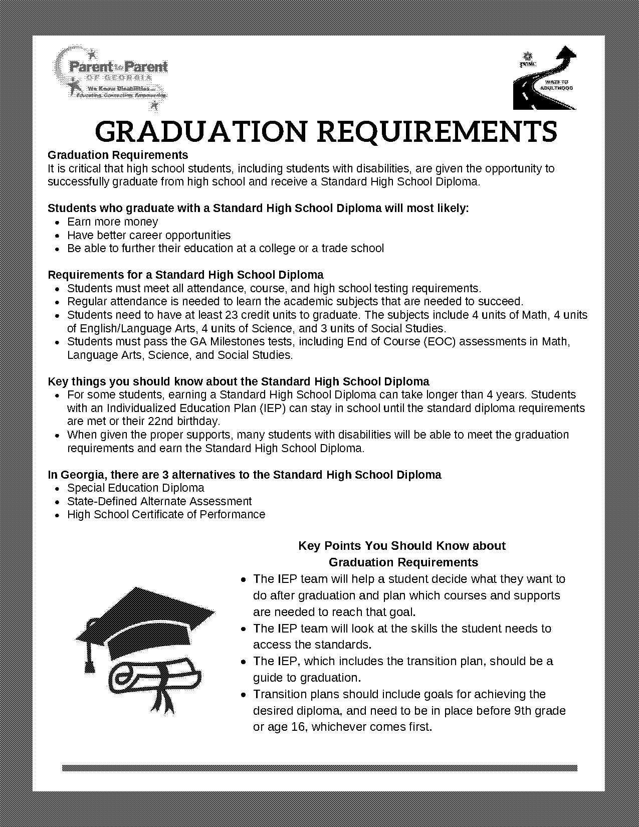 standard high school diploma requirements