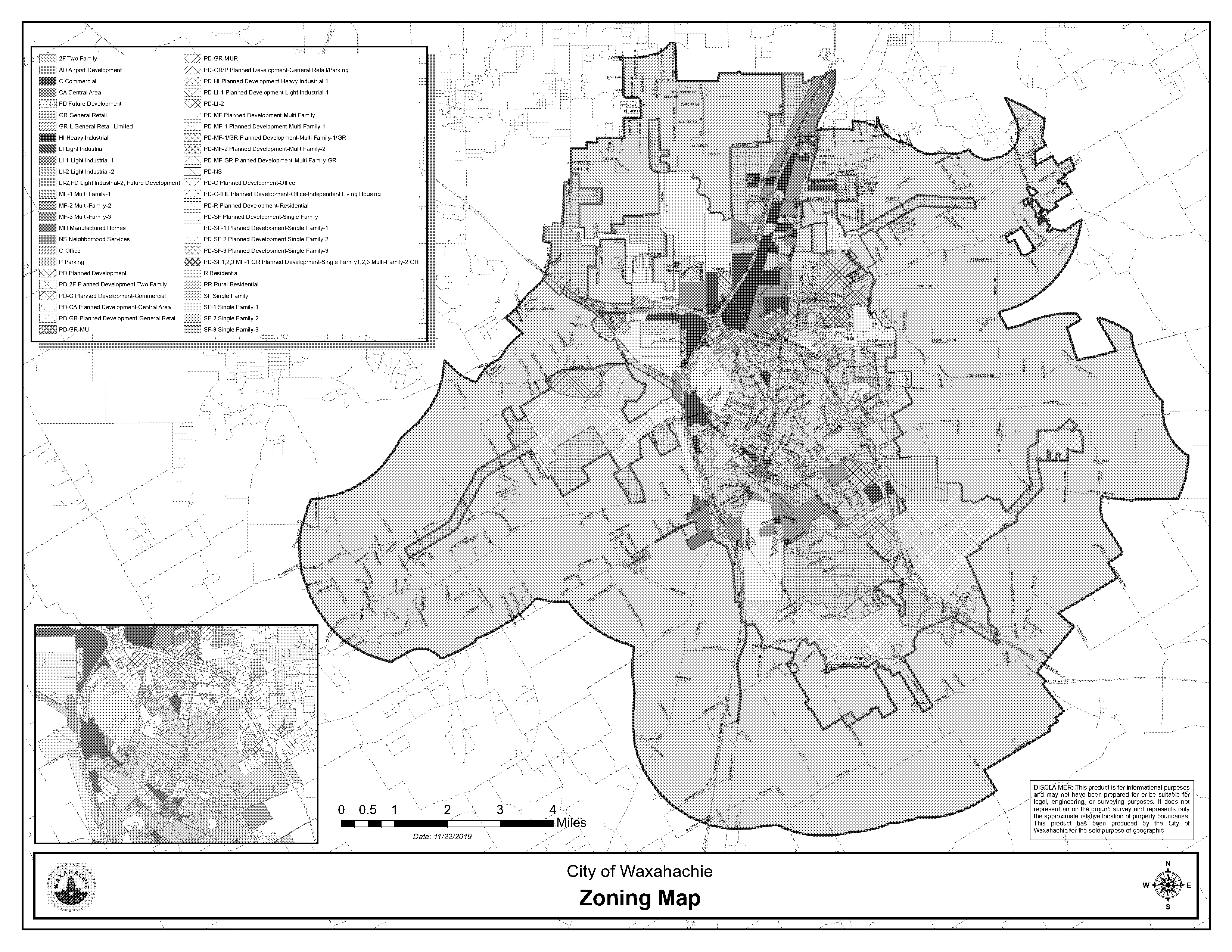 city of waxahachie property line map