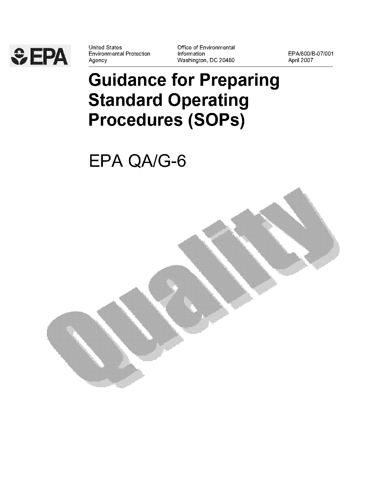 document control sop pdf