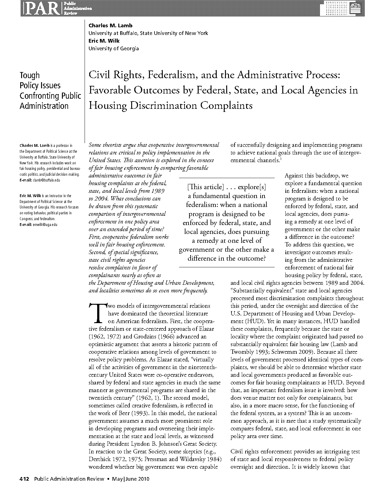 examples of federalism in policy