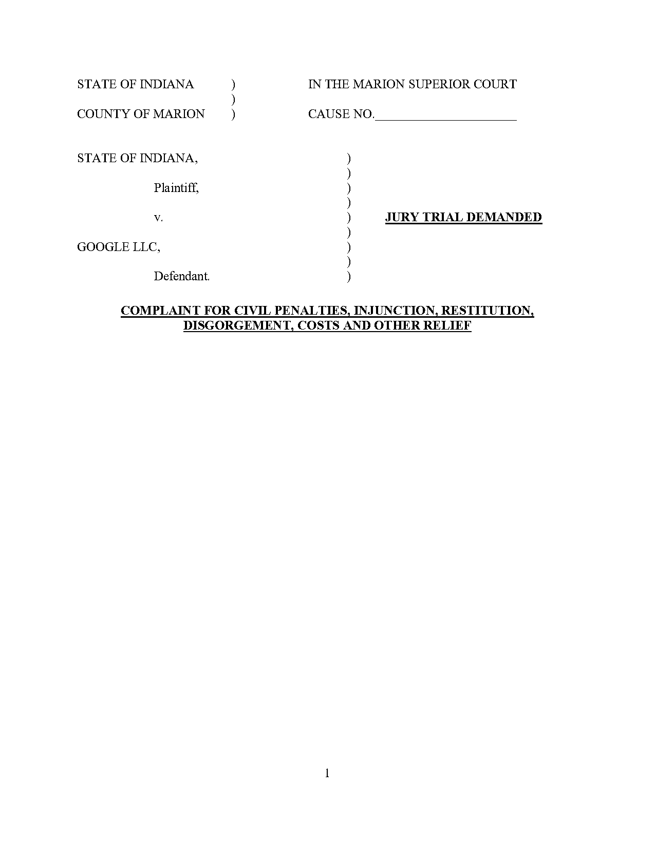 attonrey general complaint form indiana