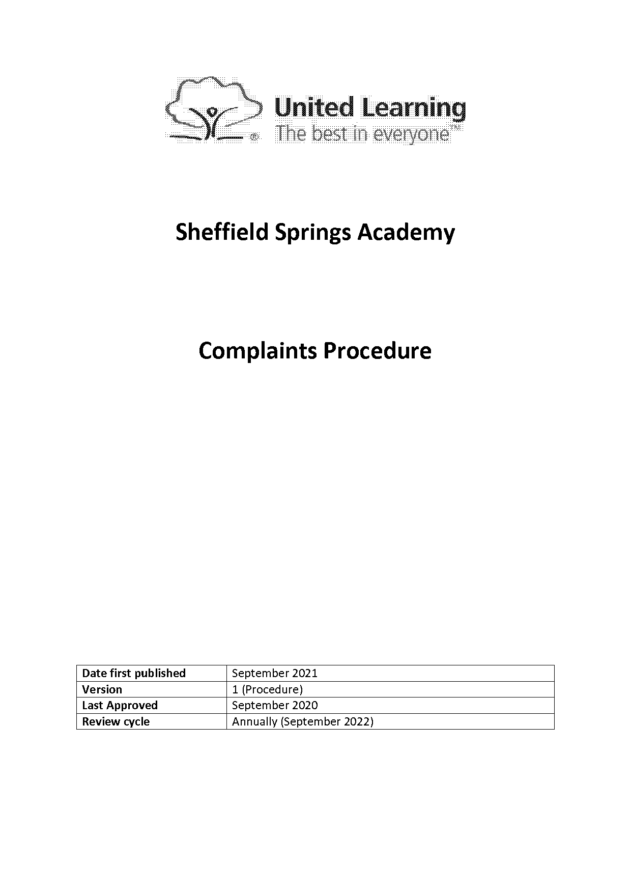 creating an academy complaints procedure