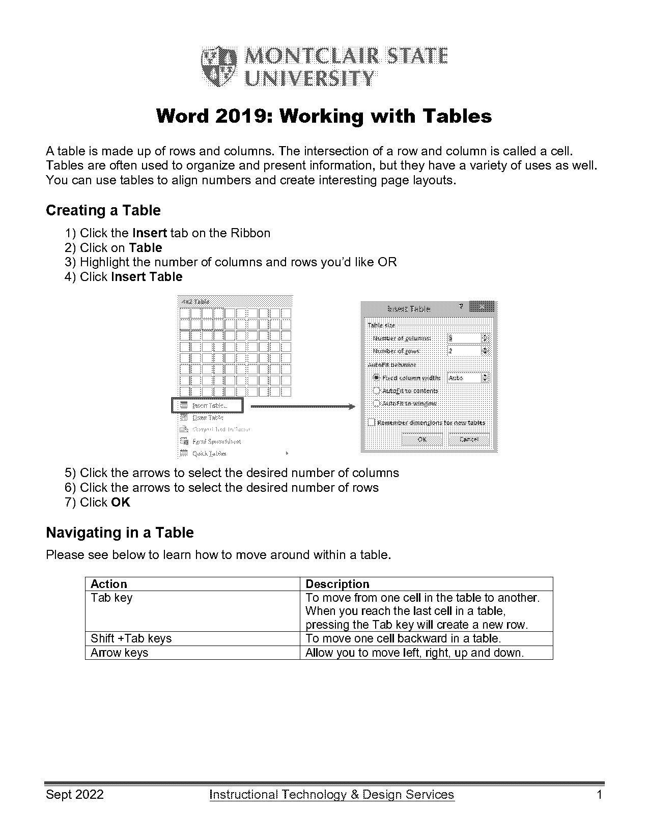 push table row to next column