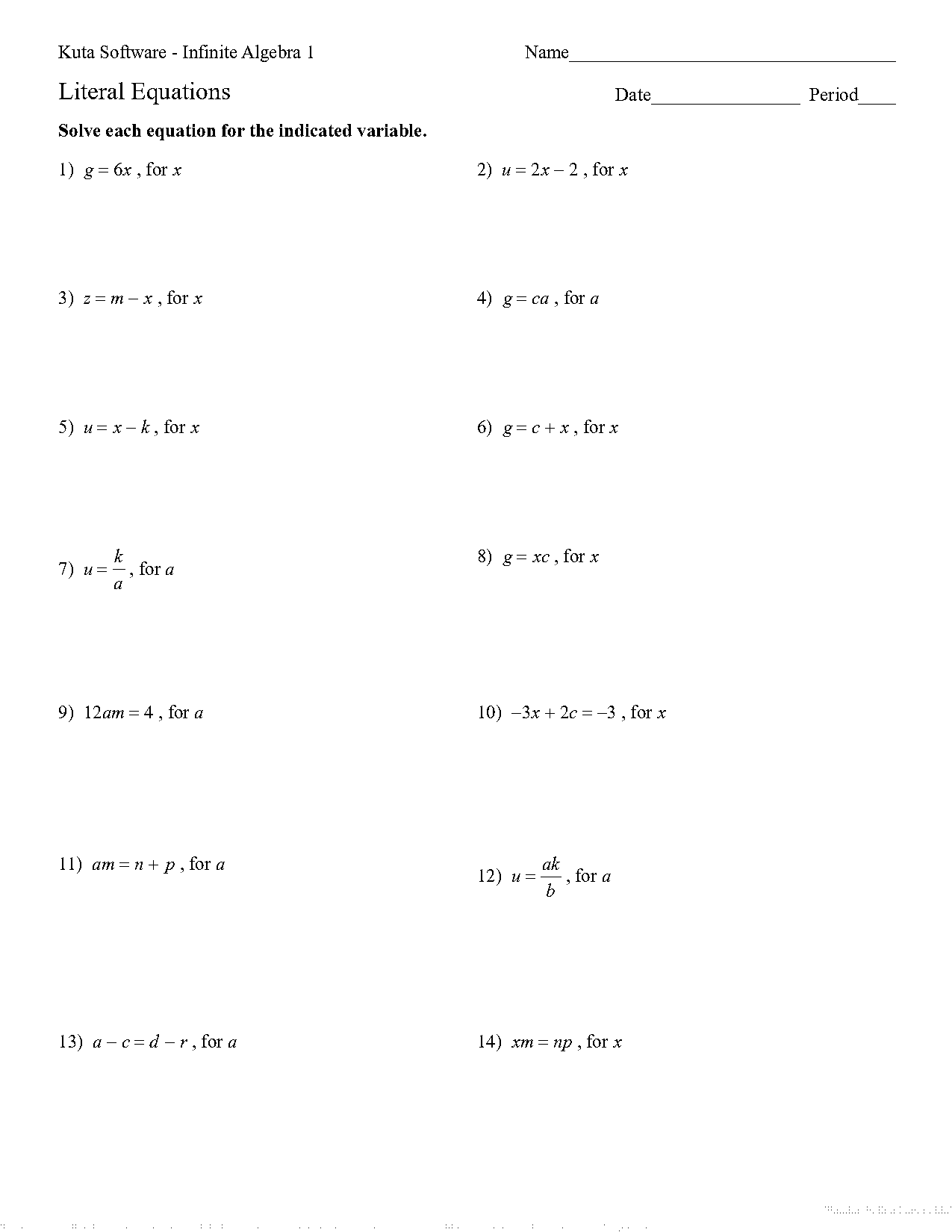 rewriting equations and formulas worksheet