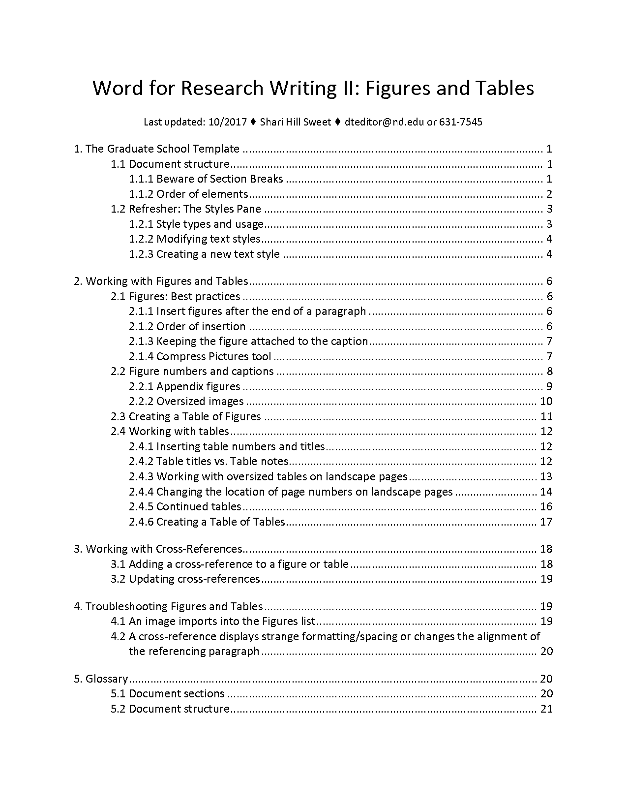 microsoft word break reference table