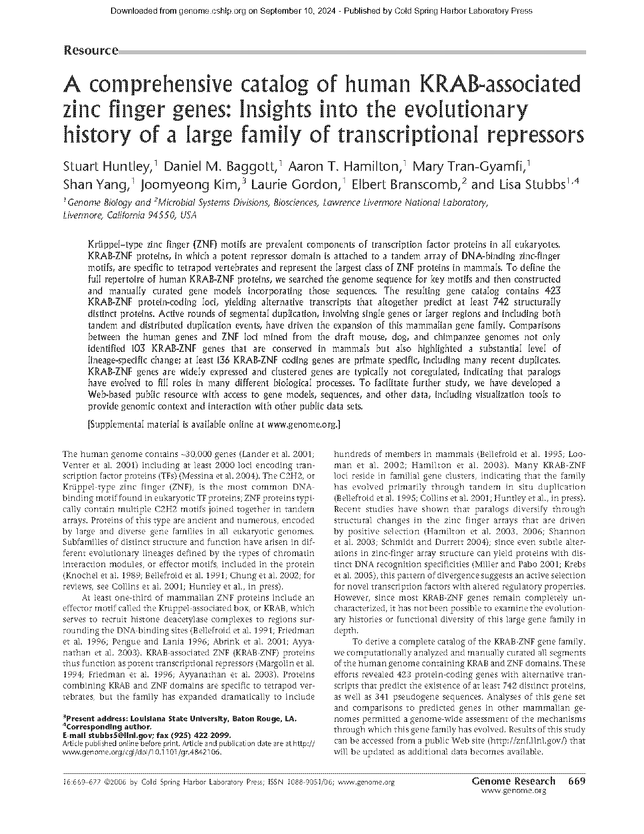 evolution zinc finger transcription factor