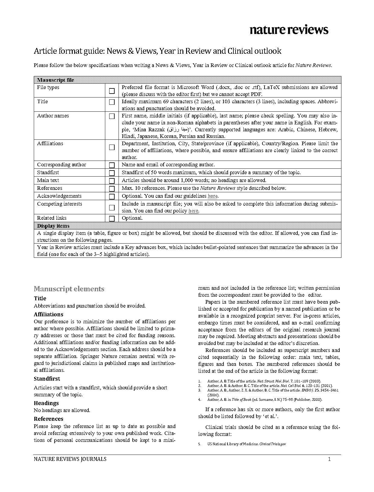 nature reference format latex