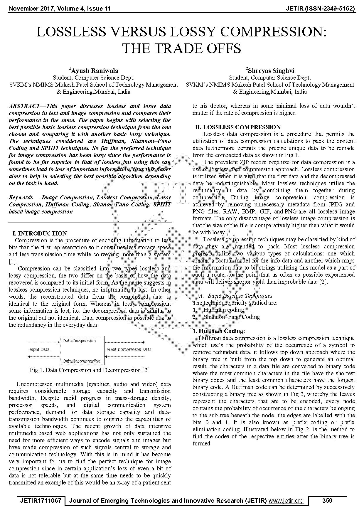 difference between lossy and lossless compression in tabular form pdf