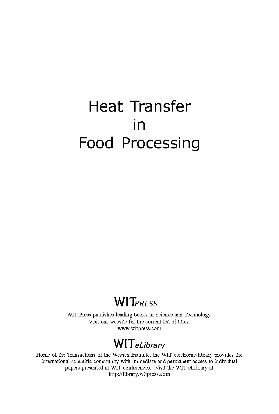 application of heat and mass transfer in food processing industry