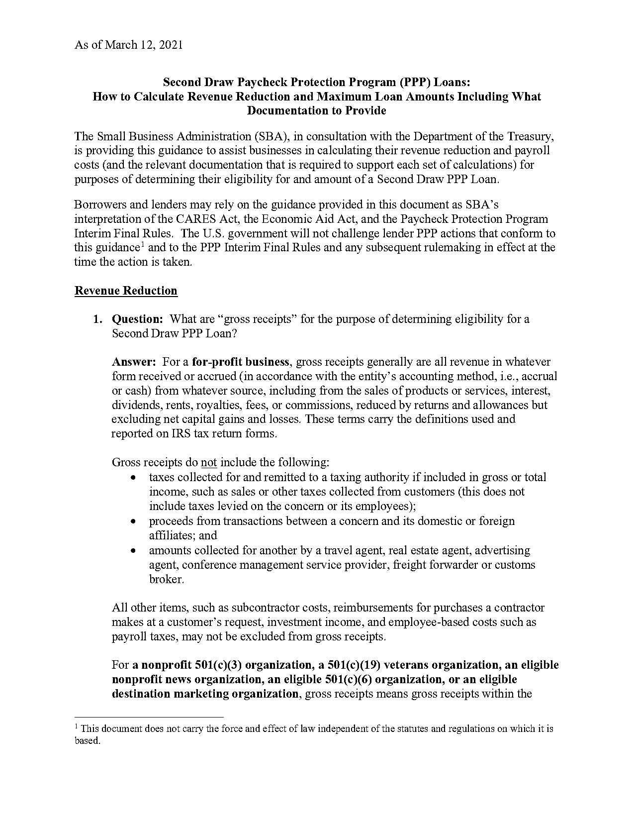 small business gross receipts test