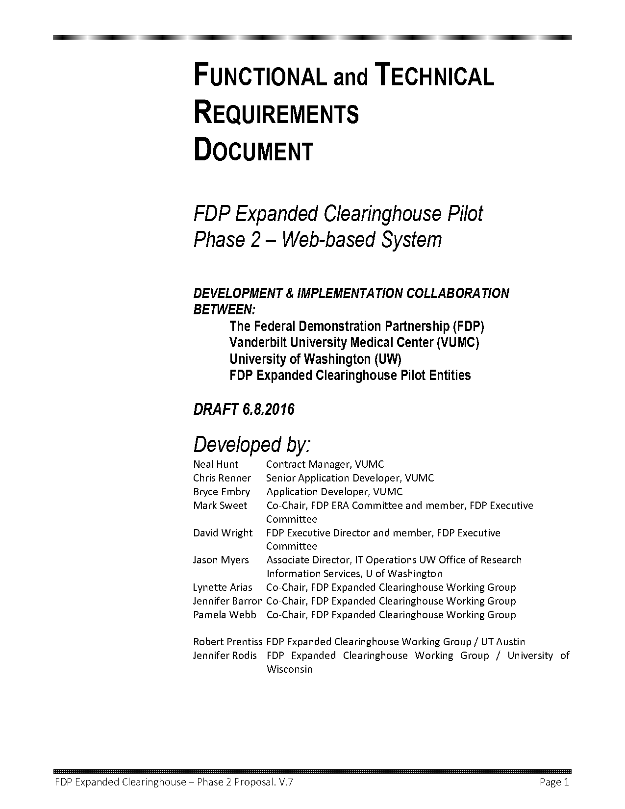 web app requirements document