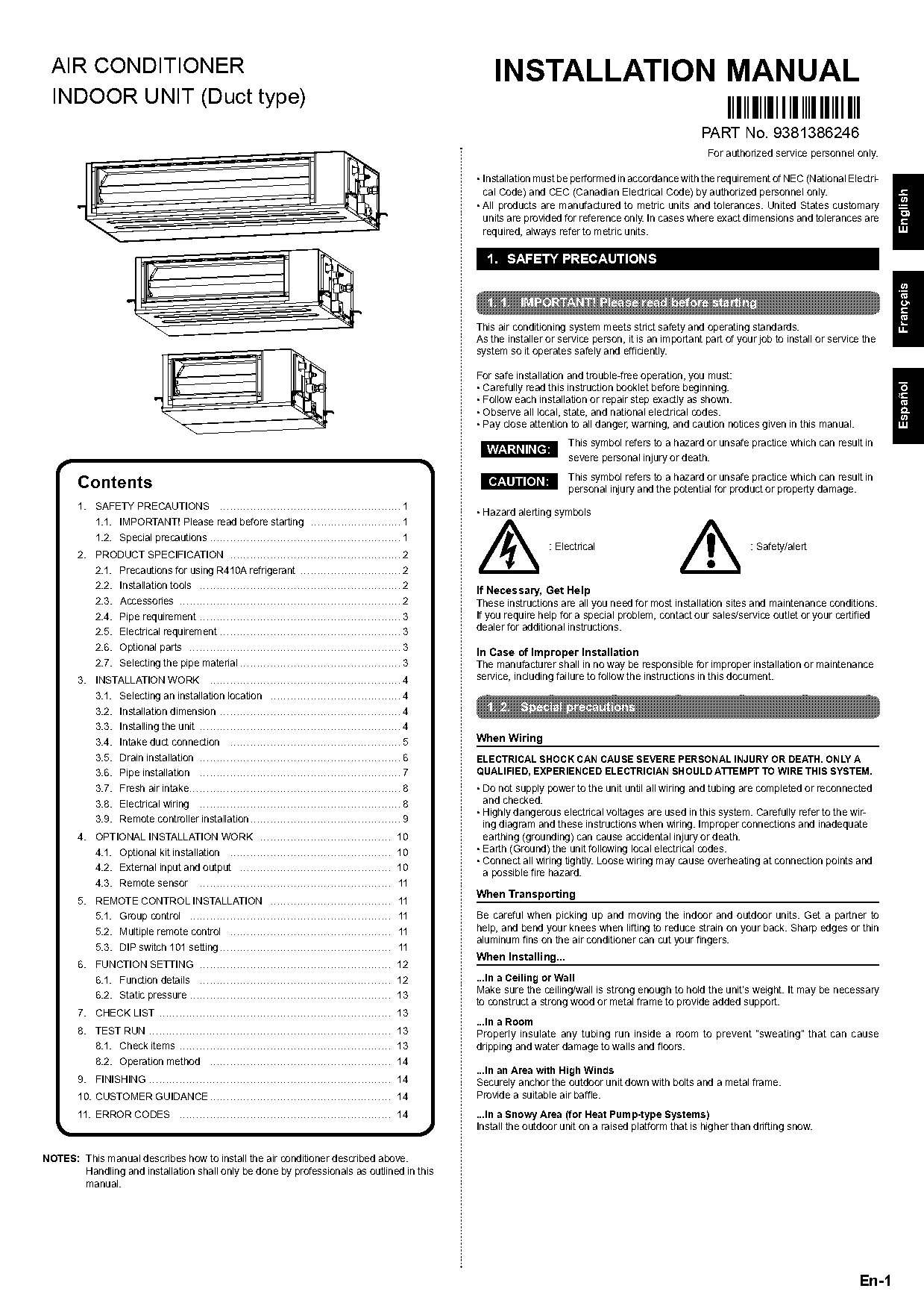 fujitsu ducted reverse cycle air conditioner manual