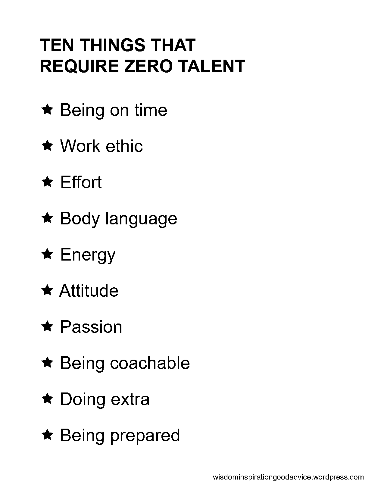 things that require no talent