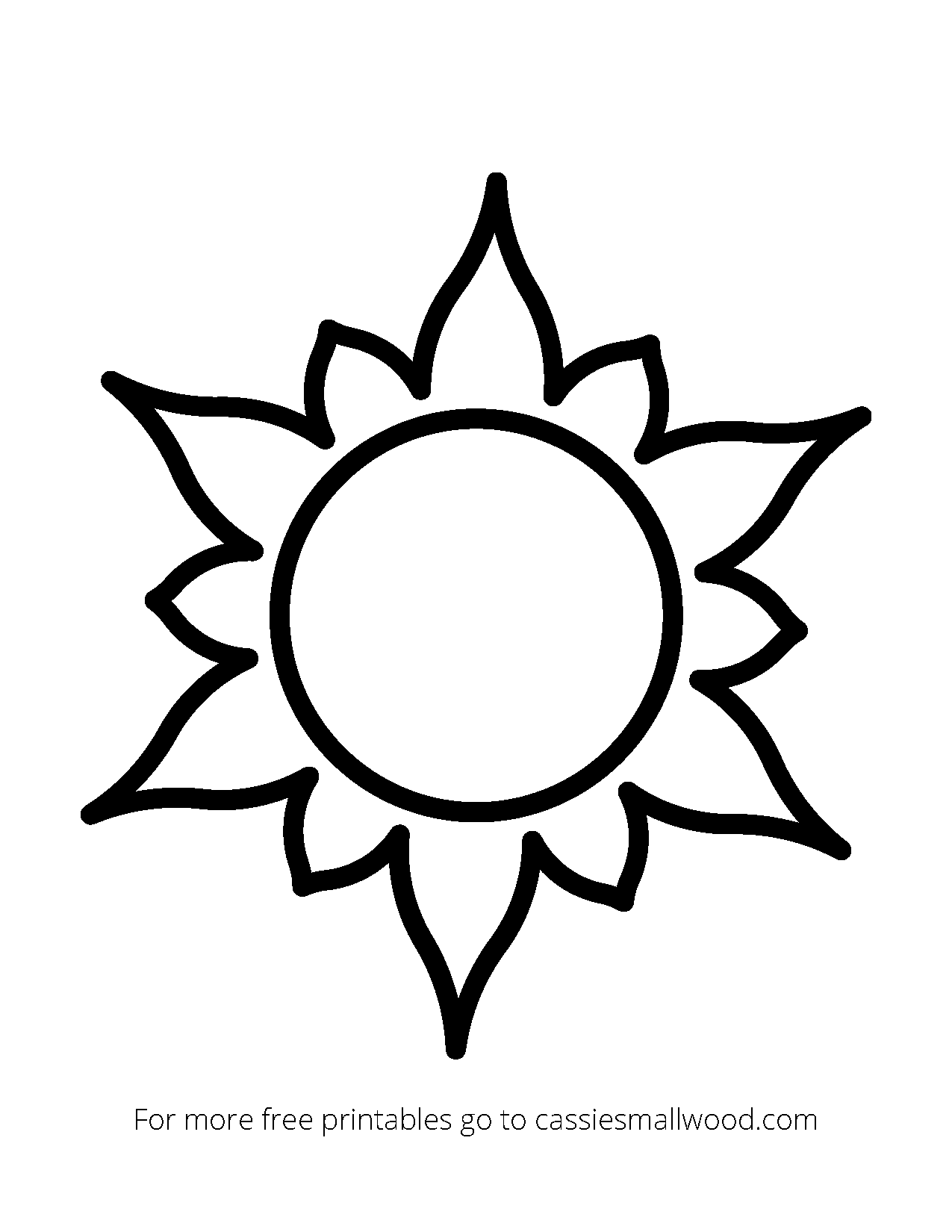 sun cut out template