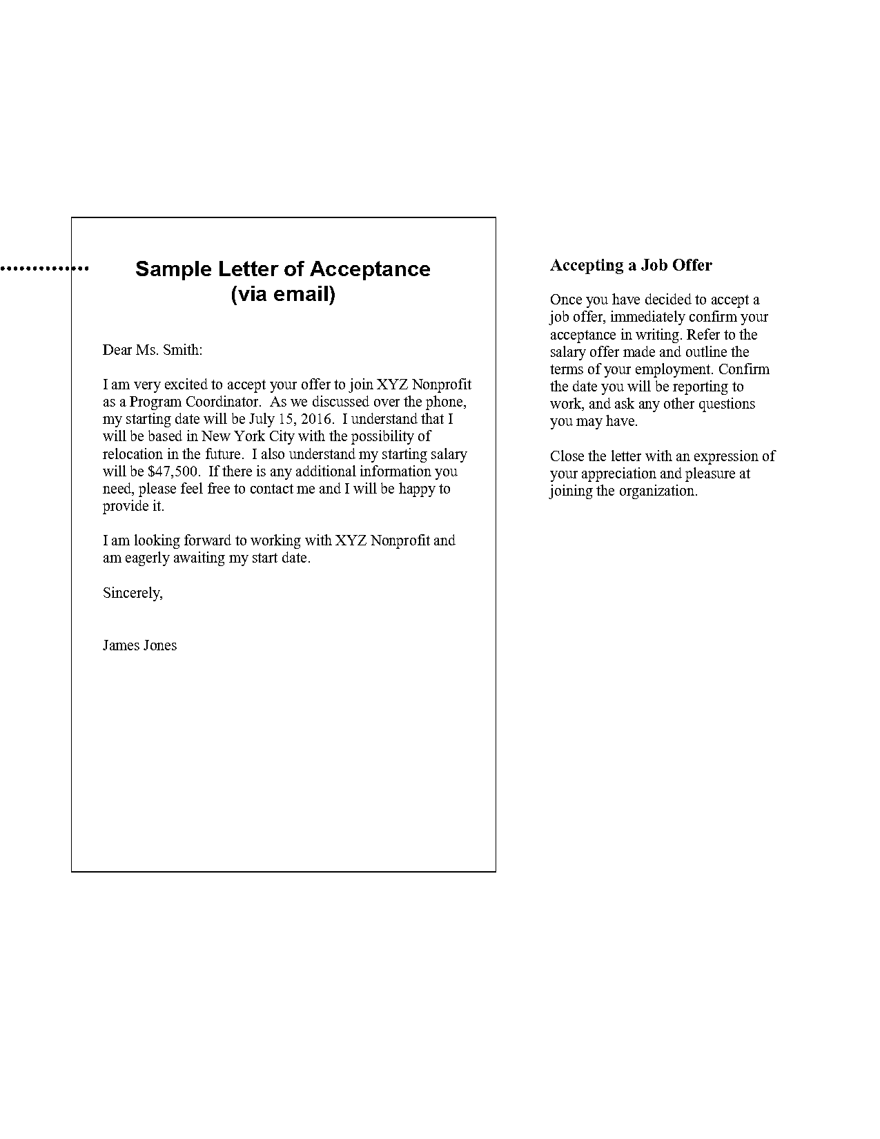 sample letters turning down a job offer