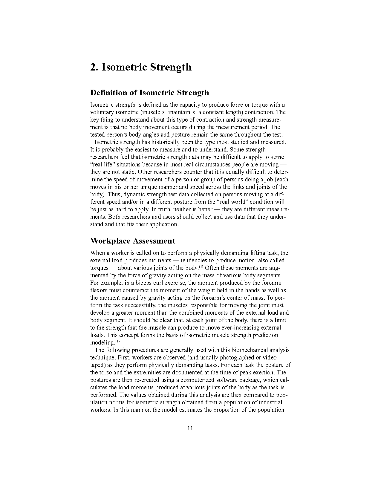 example of isometric muscle contraction