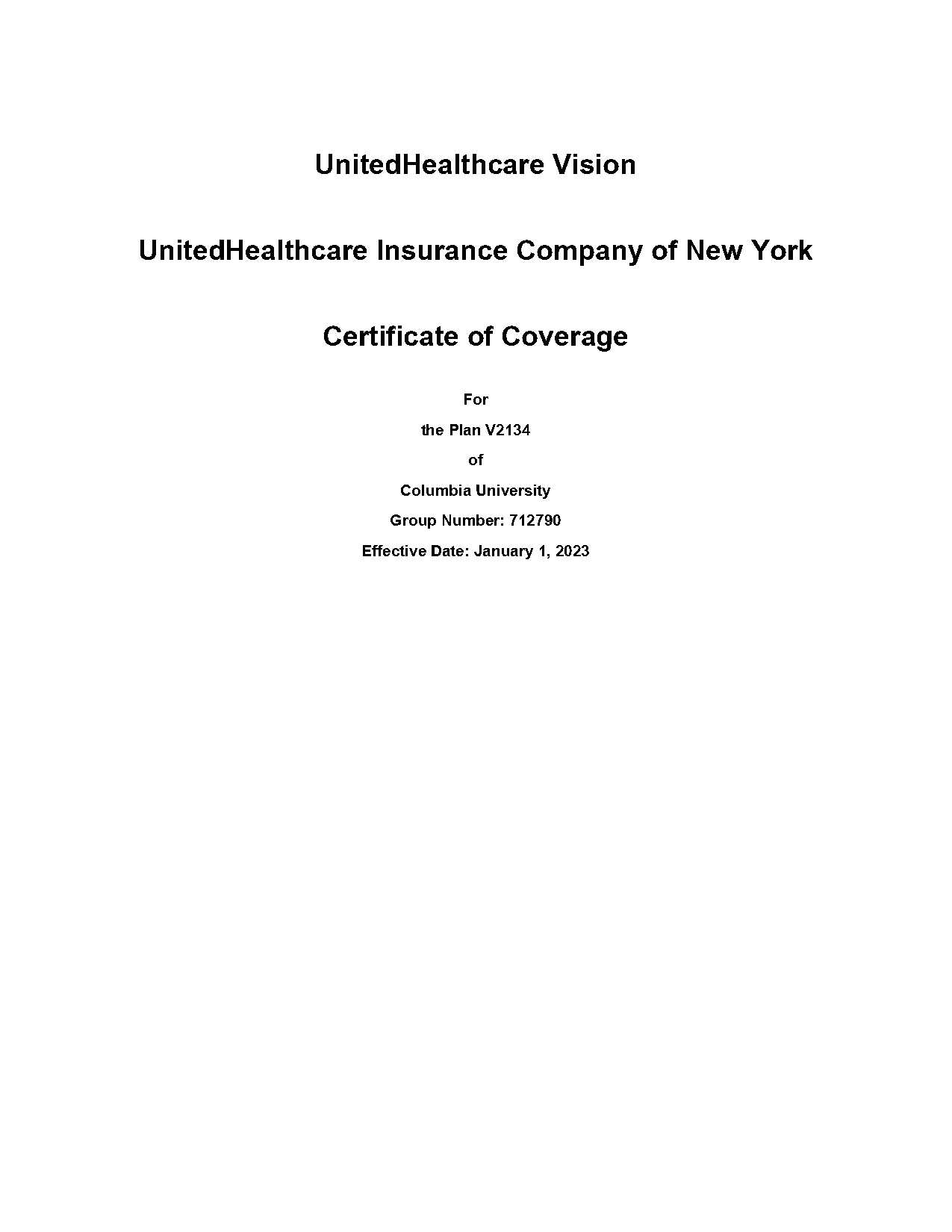 unitedhealthcare request certificate of coverage