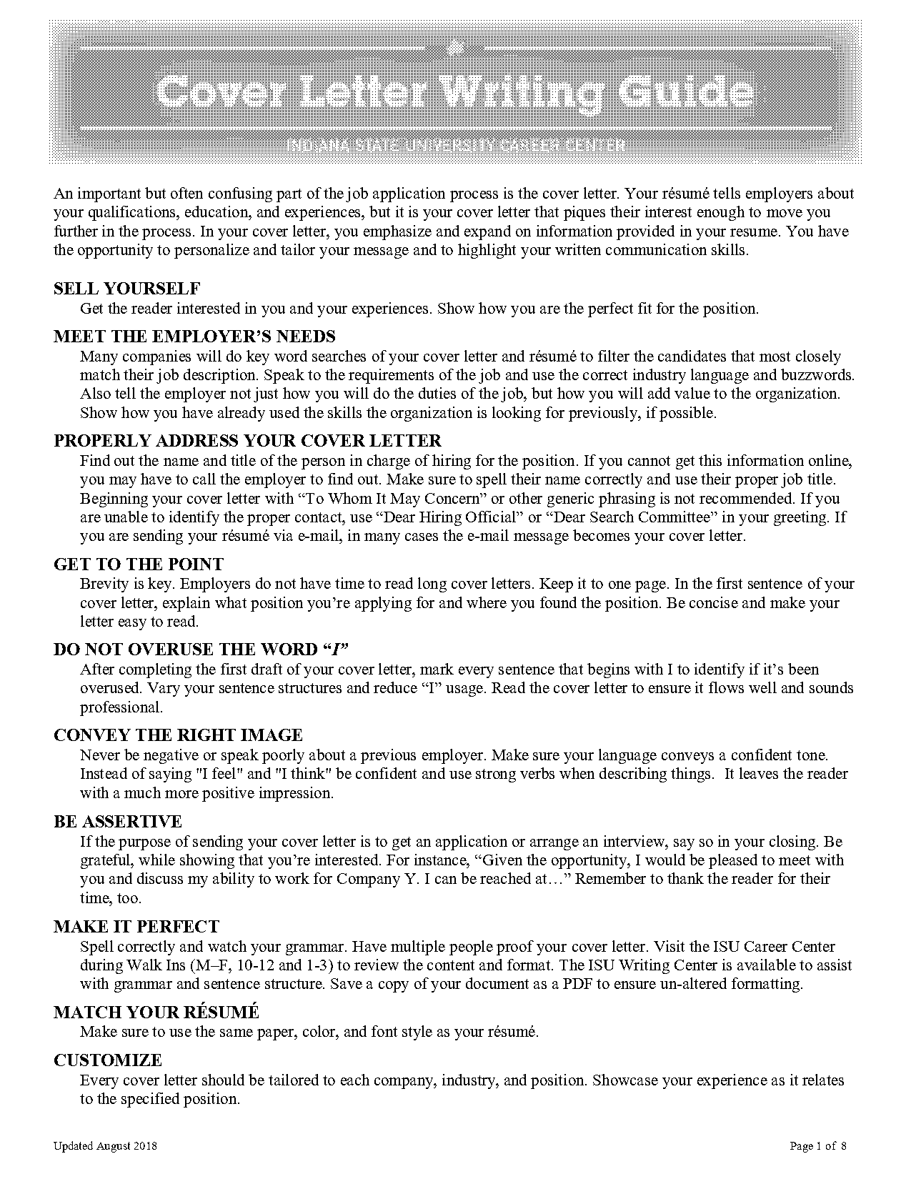 ilstu cover letter samples