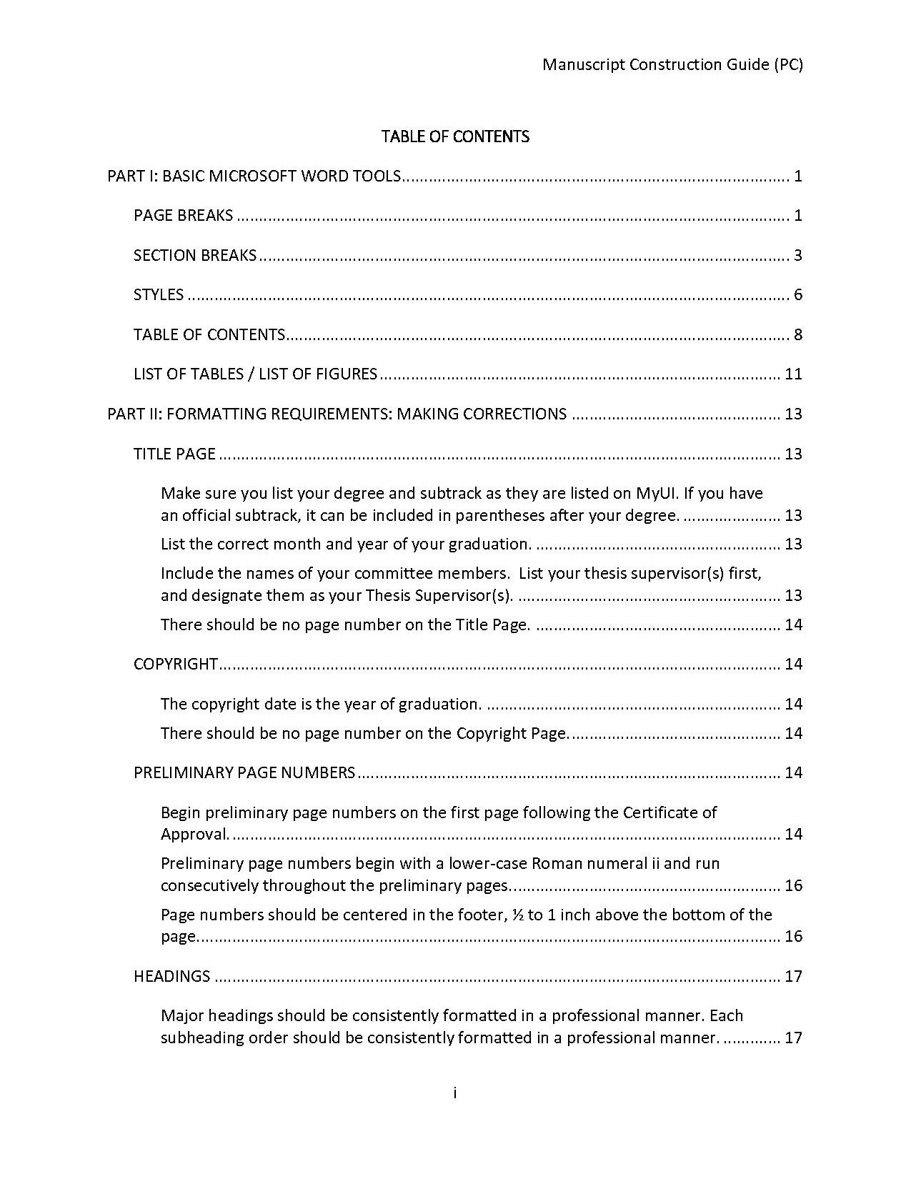 microsoft word break reference table