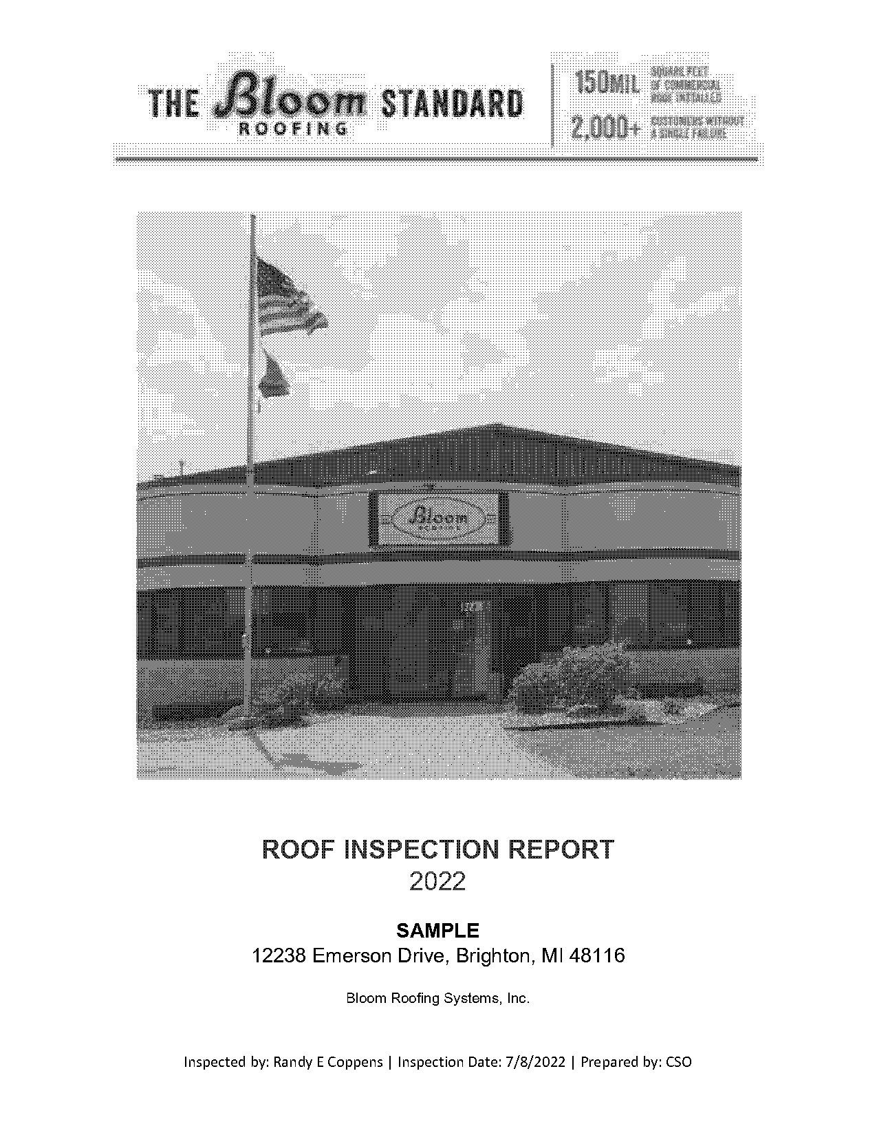 roof condition report sample