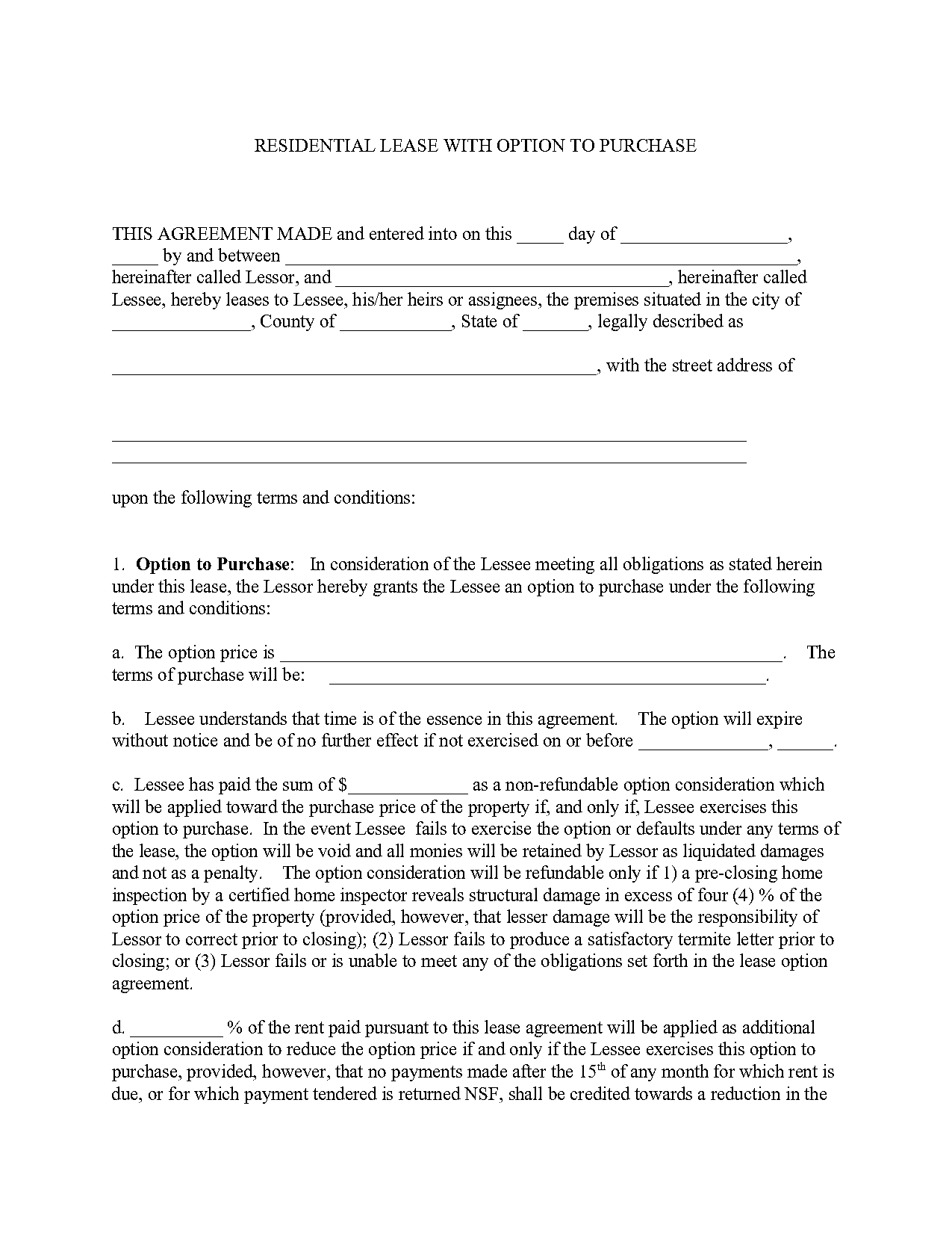 simple georgia rental agreement