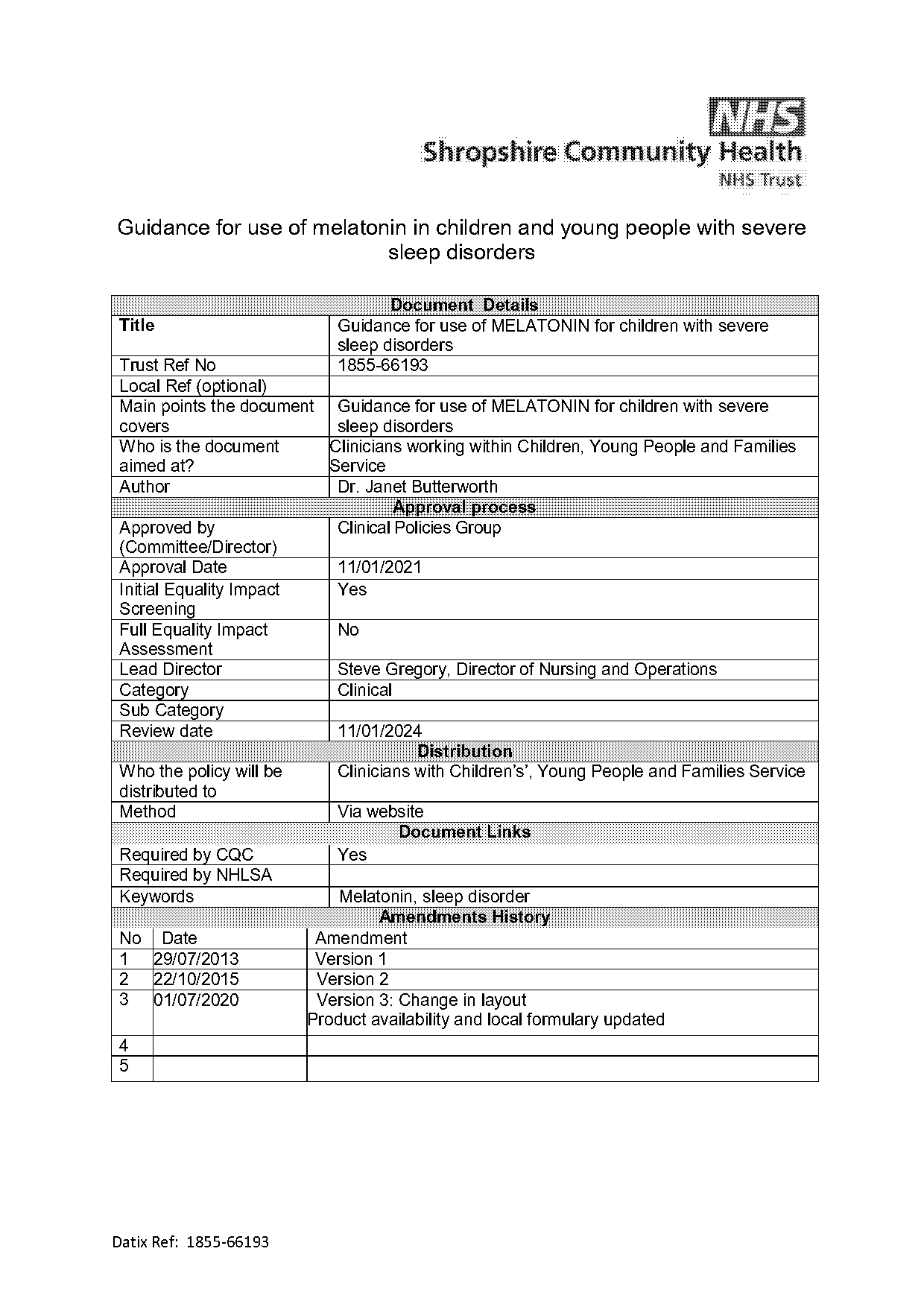 recommended melatonin dosage for adults