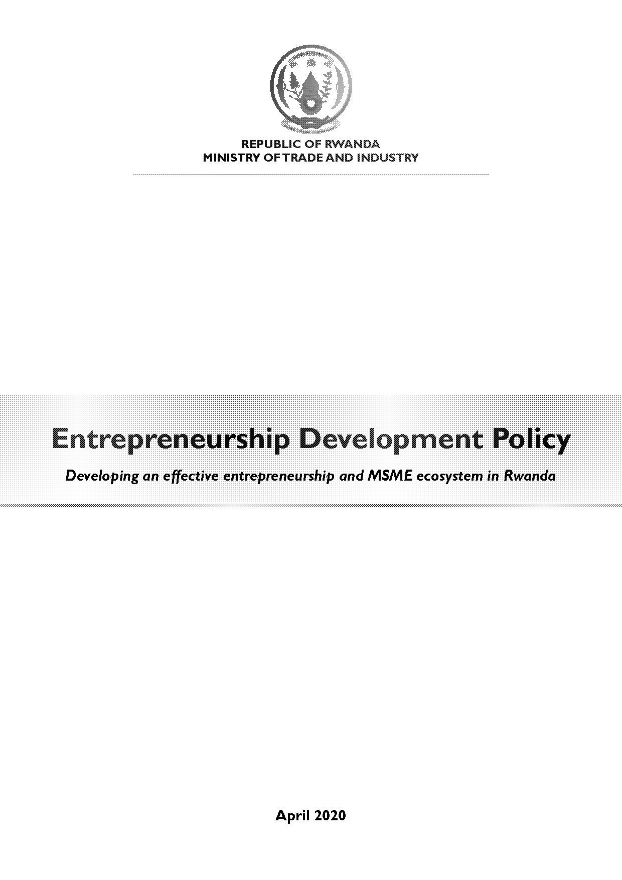 government policies and schemes for entrepreneurship development