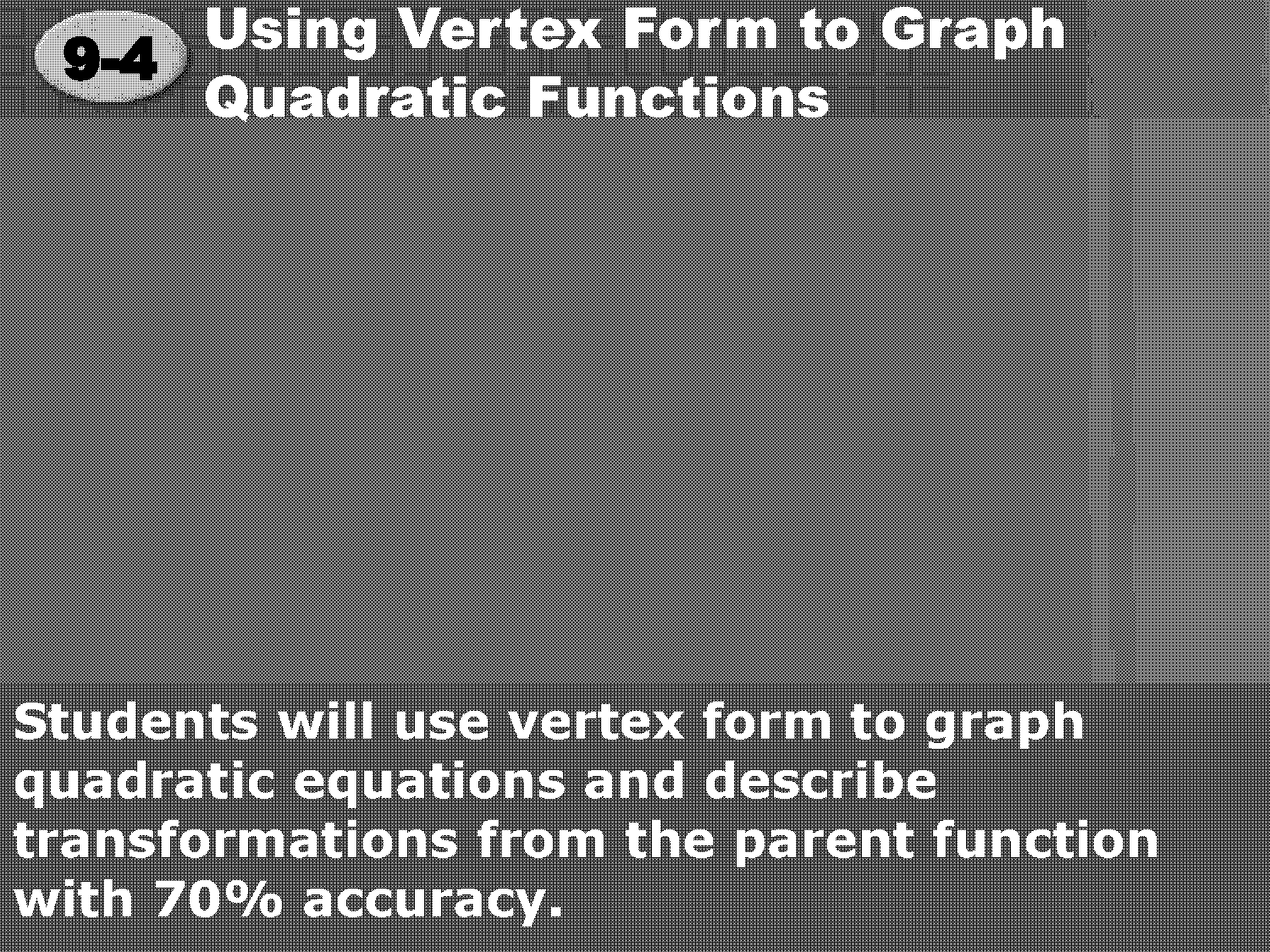 write the function in vertex form calc