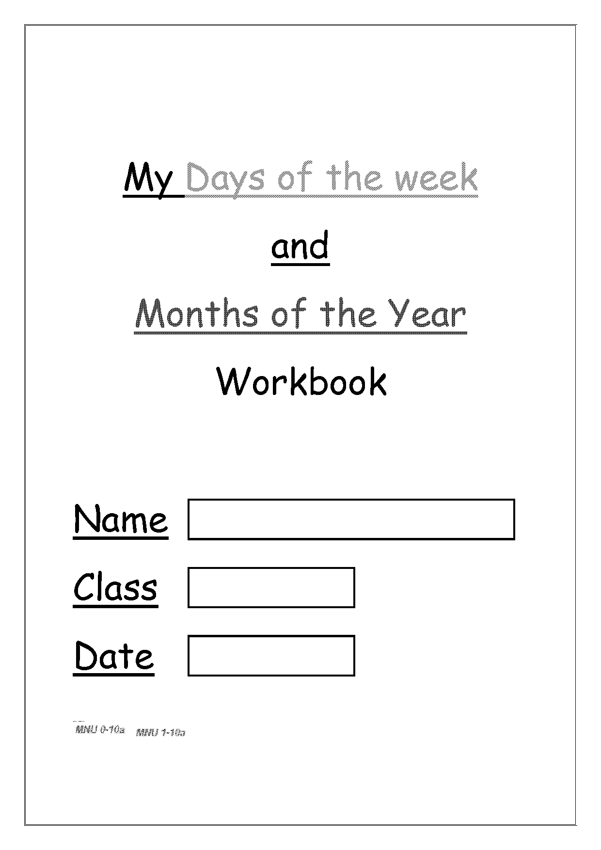 worksheets for months of the year pdf